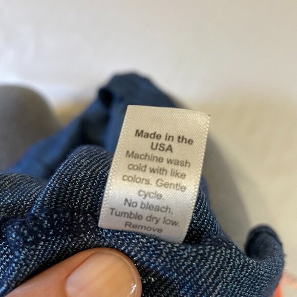 Michael Stars Maternity OS Cowl Neck Dress Blue with Sheen 3/4 Sleeves Fitted - Picture 10 of 10